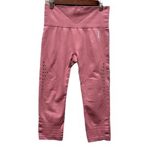 Gymshark Dusky Pink Energy Cropped High Waisted Leggings Size Small